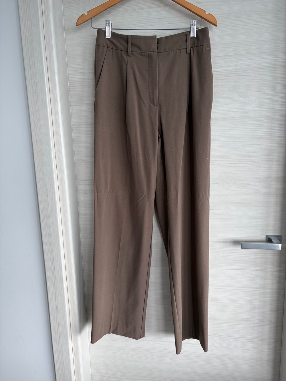 Dynamite Tailored Straight-Leg Trousers - Brown